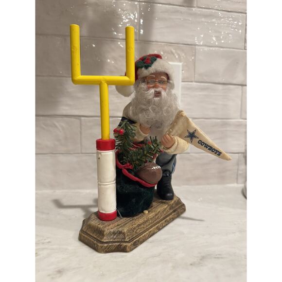 Football Santa NFL Cowboys‎ 2000 Holiday Creations Poseable Christmas No Music - Picture 2 of 11